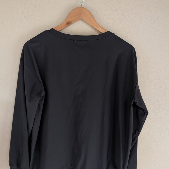 Gray Puff Sleeve Long Sweatshirt - Picture 4 of 5